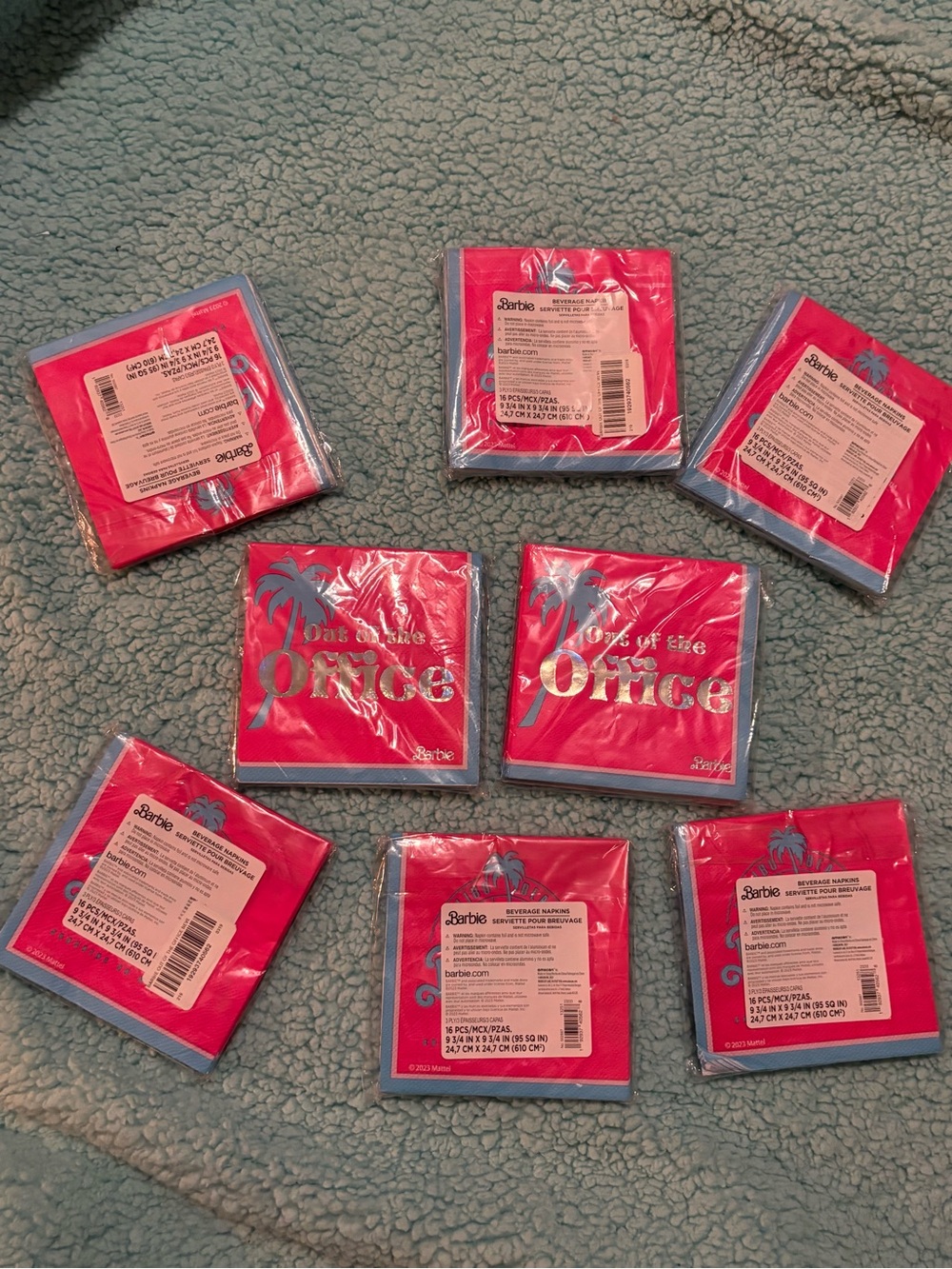 the official Malibu Barbie Hot Stamp Beverage Napkins  (8)